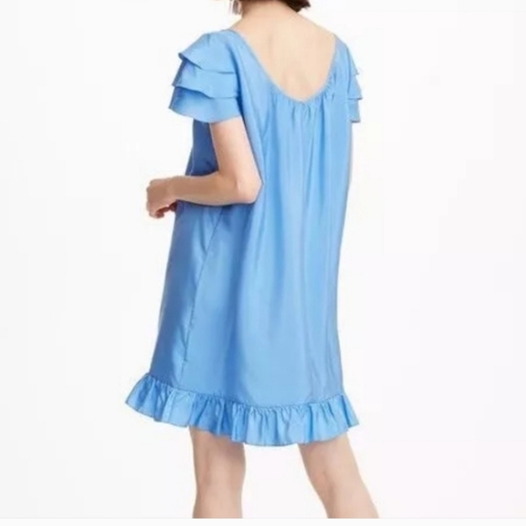 Club Monaco Ruffle Flare Peach Color Dress Size 00 - Picture 2 of 7